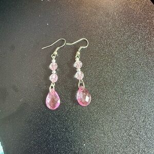 Elegant Pink Drop Earrings